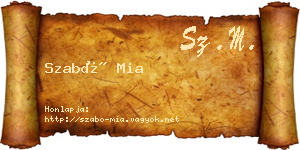 Szabó Mia névjegykártya